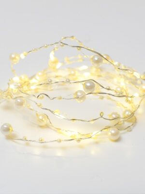 ΛΑΜΠΑΚΙΑ ΔΙΑΚΟΣΜΗΤΙΚΑ ΣΧΕΔΙΟ ΠΕΡΛΑ ΣΕΙΡΑ 20 LED 1.2W ΘΕΡΜΟ ΛΕΥΚΟ ΑΣΗΜΙ ΚΑΛΩΔΙΟ ΧΑΛΚΟΥ ΚΑΙ ΜΠΑΤΑΡΙΑ 2xAA IP20 2m+100mm