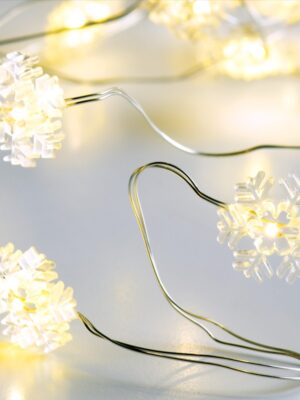 ΛΑΜΠΑΚΙΑ ΔΙΑΚΟΣΜΗΤΙΚΑ ΣΧΕΔΙΟ ΧΙΟΝΟΝΙΦΑΔΑ 20 LED 1.2W ΘΕΡΜΟ ΛΕΥΚΟ ΑΣΗΜΙ ΚΑΛΩΔΙΟ ΧΑΛΚΟΥ ΚΑΙ ΜΠΑΤΑΡΙΑ 2xAA IP20 2m+100mm