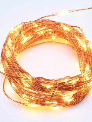 ΛΑΜΠΑΚΙΑ 20 LED 1.2W ΣΕ ΣΕΙΡΑ ΘΕΡΜΟ ΛΕΥΚΟ ΜΕ ΜΠΑΤΑΡΙΕΣ 2xCR2032 & ΧΑΛΚΙΝΟ ΚΑΛΩΔΙΟ ΧΑΛΚΟΥ 2m IP20 100mm