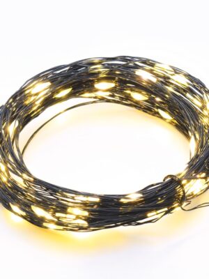 ΛΑΜΠΑΚΙΑ 20 LED 1.2W ΣΕ ΣΕΙΡΑ ΘΕΡΜΟ ΛΕΥΚΟ ΜΕ ΜΠΑΤΑΡΙΕΣ 2xΑΑ 6ON/18OFF & ΜΑΥΡΟ ΚΑΛΩΔΙΟ ΧΑΛΚΟΥ 2m IP20 100mm