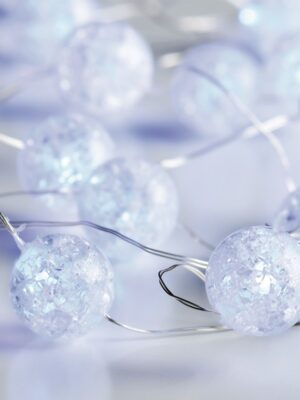 ΛΑΜΠΑΚΙΑ ΔΙΑΚΟΣΜΗΤΙΚΑ ΣΧΕΔΙΟ ΣΤΡΟΓΓΥΛΗ ΜΠΑΛΑ ΣΕΙΡΑ 20 LED 1.2W ΨΥΧΡΟ ΛΕΥΚΟ ΑΣΗΜΙ ΚΑΛΩΔΙΟ ΧΑΛΚΟΥ ΚΑΙ ΜΠΑΤΑΡΙΑ 2xAA IP20 2m+100mm