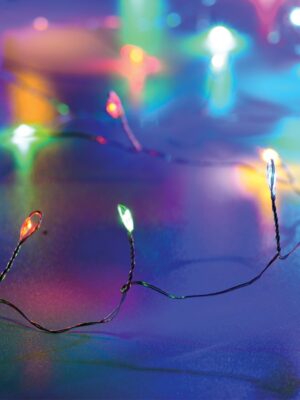 ΛΑΜΠΑΚΙΑ 50 LED 3W ΣΕ ΣΕΙΡΑ RGBY ΜΠΑΤΑΡΙΕΣ 3xΑΑ ΜΕ ΑΣΗΜΙ ΚΑΛΩΔΙΟ ΧΑΛΚΟΥ 2.5m IP20 300mm