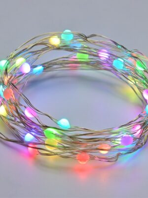 ΛΑΜΠΑΚΙΑ 50 LED 6W ΣΕ ΣΕΙΡΑ ΠΟΛΥΧΡΩΜΑ ΑΝΤΑΠΤΟΡΑ 5V WIFI & BLUETOTH & ΤΗΛΕΧΕΙΡΙΣΤΗΡΙΟ & ΧΑΛΚΙΝΟ ΚΑΛΩΔΙΟ ΧΑΛΚΟΥ 2m IP44 5mm