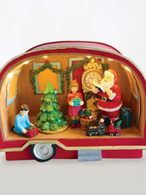 ΧΡΙΣΤΟΥΓΕΝΝΙΑΤΙΚΟ ΔΙΑΚΟΣΜΗTIKO ΤΡΟΧΟΣΠΙΤΟ ΠΟΛΥΧΡΩΜΟ LED ΘΕΡΜΟ ΛΕΥΚΟ ΜΟΥΣΙΚΗ & ΚΙΝΗΣΗ ΜΕ ΑΝΤΑΠΤΟΡΑ 4,5V (ΔΕΝ ΣΥΜΠ) ΚΑΙ ΜΠΑΤΑΡΙΑ 3ΧΑΑ (ΔΕΝ ΣΥΜΠ) 254x95x178mm