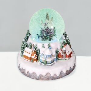 ΧΡΙΣΤΟΥΓΕΝΝΙΑΤΙΚΟ ΔΙΑΚΟΣΜΗΤΙΚΟ ΧΩΡΙΟ ΜΕ ΧΙΟΝΟΜΠΑΛΑ LED RGB ΜΕ ΜΟΥΣΙΚΗ & ΚΙΝΗΣΗ 4.5V (ΑΝΤΑΠ) & ΜΠΑΤΑΡΙΕΣ 3xΑΑ 200Χ180Χ200mm