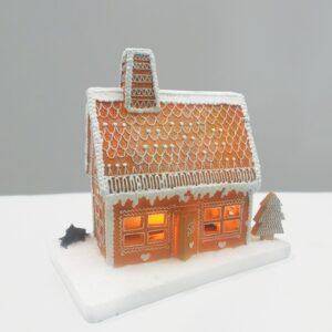 ΧΡΙΣΤΟΥΓΕΝΝΙΑΤΙΚΟ ΔΙΑΚΟΣΜΙΤΙΚΟ LED GINGERBREAD ΣΠΙΤΙ ΛΕΥΚΟ & ΚΑΦΕ ΜΕ ΜΠΑΤΑΡΙΕΣ3xΑΑ 250Χ150Χ230mm