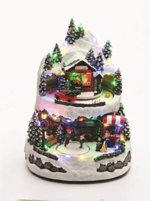 ΧΡΙΣΤΟΥΓΕΝΝΙΑΤΙΚΟ ΔΙΑΚΟΣΜΗTIKOΜΕ ΠΑΙΔΑΚΙΑ ΠΟΛΥΧΡΩΜΟ LED ΜΟΥΣΙΚΗ ME ΑΝΤΑΠΤΟΡΑ 4,5V (ΔΕΝ ΣΥΜΠ) 250x265x320mm