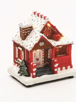 ΧΡΙΣΤΟΥΓΕΝΝΙΑΤΙΚΟ ΔΙΑΚΟΣΜΗTIKO GINGERBREAD ΣΠΙΤΙ ΠΟΛΥΧΡΩΜΟ LED ΜΟΥΣΙΚΗ ME ΑΝΤΑΠΤΟΡΑ 4,5V (ΔΕΝ ΣΥΜΠ) ΚΑΙ ΜΠΑΤΑΡΙΑ 3ΧΑΑ  (ΔΕΝ ΣΥΜΠ) 120x100x135mm