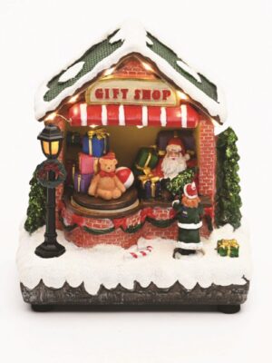 ΧΡΙΣΤΟΥΓΕΝΝΙΑΤΙΚΟ ΔΙΑΚΟΣΜΗTIKO ΜΑΓΑΖΑΚΙ ΔΩΡΩΝ LED ΘΕΡΜΟ ΛΕΥΚΟ ΜΟΥΣΙΚΗ ME ΑΝΤΑΠΤΟΡΑ 4,5V (ΔΕΝ ΣΥΜΠ) ΚΑΙ ΜΠΑΤΑΡΙΑ 3ΧΑΑ (ΔΕΝ ΣΥΜΠ) 160x105x175mm