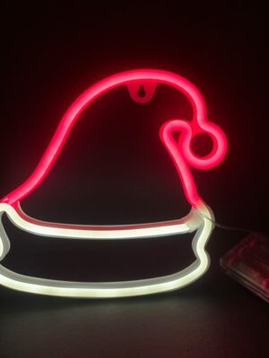 ΚΑΠΕΛΟ, 114 NEON LED ΛΑΜΠΑΚΙΑ ΜΕ ΜΠΑΤΑΡΙΑ (3xAA)/USB, ΚΟΚΚΙΝΟ & CW, IP20, 19x2x22cm