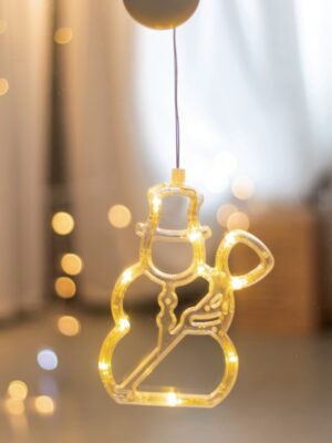 ΧΙΟΝΑΝΘΡΩΠΟΣ ΠΛΑΣΤΙΚΟΣ 10 LED  ΘΕΡΜΟ ΛΕΥΚΟ ΜΕ ΜΠΑΤΑΡΙΕΣ 3ΧΑΑΑ IP20 130X205mm