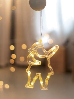 ΑΓΙΟΣ ΒΑΣΙΛΗΣ ΠΛΑΣΤΙΚΟΣ 10 LED  ΘΕΡΜΟ ΛΕΥΚΟ ΜΕ ΜΠΑΤΑΡΙΕΣ 3ΧΑΑΑ IP20 130X205mm