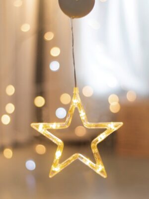 ΑΣΤΕΡΙ ΠΛΑΣΤΙΚΟΣ 10 LED  ΘΕΡΜΟ ΛΕΥΚΟ ΜΕ ΜΠΑΤΑΡΙΕΣ 3ΧΑΑΑ IP20 180X180mm