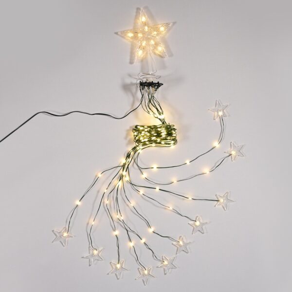 ΧΡΙΣΤΟΥΓΕΝΝΙΑΤΙΚΑ ΛΑΜΠΑΚΙΑ ΧΤΑΠΟΔΙ ΣΕ ΣΧΗΜΑ ΑΣΤΕΡΙ 190 LED ΛΑΜΠΑΚΙΑ ΛΕΥΚΟ ΘΕΡΜΟ USB REMOTE ΜΕ 8 ΠΡΟΓΡΑmmΑΤΑ 10 ΟΥΡΕΣ ΜΕ ΚΑΛΩΔΙΟ 5m IP44 100x1800mm