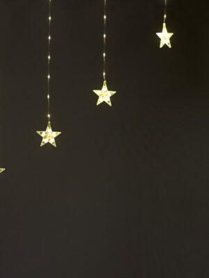 ΛΑΜΠΑΚΙΑ ΚΟΥΡΤΙΝΑ ΣΕ ΣΧΗΜΑ ΑΣΤΕΡΙ 222 LED ΘΕΡΜΟ ΛΕΥΚΟ ΑΝΤΑΠΤΟΡΑ & 8 ΠΡΟΓΡΑΜΜΑΤΑ ME ΔΥΝΑΤΟΤΗΤΑ ΕΠΕΚΤAΣΗΣ MAX 3 ΣΕΤ ΚΑΛΩΔΙΟ ΧΑΛΚΟΥ 3mm IP20 30x12mm