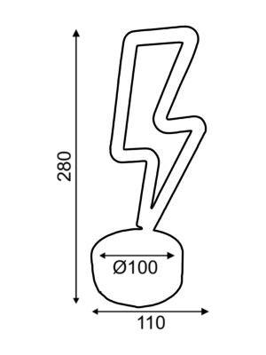 ΑΣΤΡΑΠΗ, 34 NEON LED ΛΑΜΠΑΚΙΑ ΜΕ ΜΠΑΤΑΡΙΑ (3xAA)/USB, ΘΕΡΜΟ ΛΕΥΚΟ, IP20, 11x10x28cm