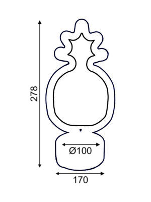 ΑΝΑΝΑΣ, 41 NEON LED ΛΑΜΠΑΚΙΑ ΜΕ ΜΠΑΤΑΡΙΑ (3xAA)/USB, ΠΡΑΣΙΝΟ & ΚΙΤΡΙΝΟ, IP20, 17x10x28,5cm