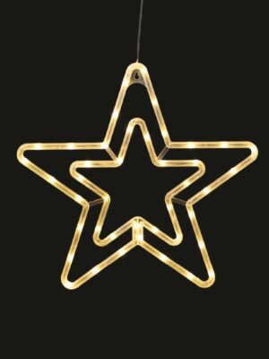 ΠΛΑΣΤΙΚΟ ΑΣΤΕΡΙ 42 LED ΘΕΡΜΟ ΛΕΥΚΟ ΜΠΑΤΑΡΙΑ 3ΧΑΑ/USB IP20 360x7x340mm