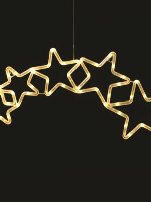 ΛΑΜΠΑΚΙΑ ΑΣΤΕΡΙΑ ΠΛΑΣΤΙΚΑ 47 LED ΣΕ ΣΕΙΡΑ ΘΕΡΜΟ ΛΕΥΚΟ ΜΠΑΤΑΡΙΕΣ 3xΑΑ USB IP20 540x5x250mm