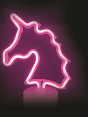 ΜΟΝΟΚΕΡΟΣ, 47 NEON LED ΛΑΜΠΑΚΙΑ ΜΕ ΜΠΑΤΑΡΙΑ (3xAA)/USB, ΡΟΖ, IP20, 25x10x28cm