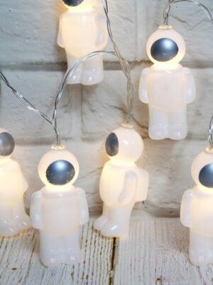 ΑΣΤΡΟΝΑΥΤΗΣ ΣΙΛΙΚΟΝΗΣ 10 LED ΛΑΜΠΑΚΙΑ ΣΕ ΣΕΙΡΑ ΘΕΡΝΟ ΛΕΥΚΟ ΜΕ ΜΠΑΤΑΡΙΕΣ (2xAA) & ΔΙΑΦΑΝΟ ΚΑΛΩΔΙΟ IP20 1350x300mm