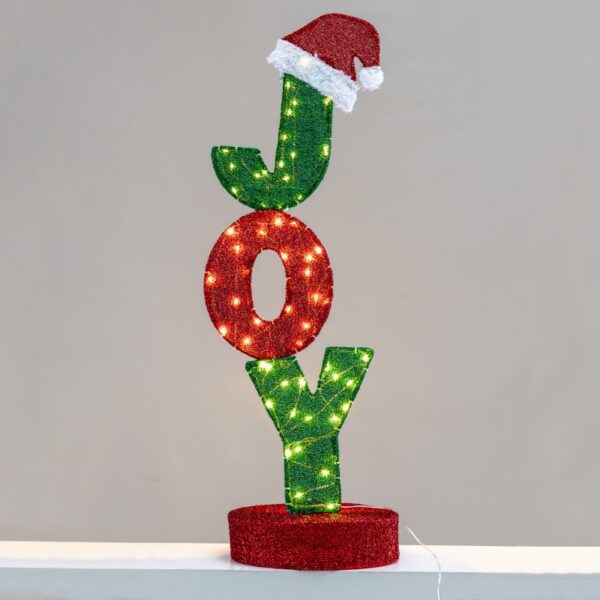 ΧΡΙΣΤΟΥΓΕΝΝΙΑΤΙΚΗ ΠΕΡΙΓΡΑΦΗ JOY LED ΣΕ ΣΕΙΡΑ ΘΕΡΜΟ ΛΕΥΚΟ ΜΕ ΚΑΛΩΔΙΟ ΧΑΛΚΟΥ 5m IP44 1000mm