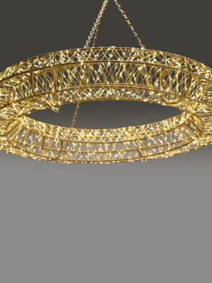 3D ΔΑΧΤΥΛΙΔΙ ΜΕΤΑΛΛΙΚΟ ΛΑΜΠΑΚΙΑ 1920 LED ΣΕ ΣΕΙΡΑ ΘΕΡΜΟ ΛΕΥΚΟ ΜΕ ΑΝΤΑΠΤΟΡΑ 31VDC & ΚΑΛΩΔΙΟ ΧΑΛΚΟΥ 5m IP44  ΜΕ ΑΛΥΣΙΔΑ & ΑΓΚΥΣΤΡΑ 500mm