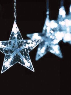 ΧΡΙΣΤΟΥΓΕΝΝΙΑΤΙΚΑ ΛΑΜΠΑΚΙΑ ΒΡΟΧΗ ΑΣΤΕΡΙ 100 LED ΨΥΧΡΟ ΛΕΥΚΟ 300/500mm ΜΕ ΚΑΛΩΔΙΟ ΔΙΑΦΑΝΟ 3m & ΑΝΤΑΠΤΟΡΑ 31V ΣΤΑΘΕΡΑ ΜΕ ΔΥΝΑΤΟΤΗΤΑ ΕΠΕΚΤΑΣΗΣ ΜΑΧ 3 IP44