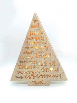 ΧΡΙΣΤΟΥΓΕΝΝΙΑΤΙΚΟ ΔΙΑΚΟΣΜΗΤΙΚΟ ΞΥΛΙΝΟ ΔΕΝΤΡΟ 10 MINI LED ΘΕΡΜΟ ΛΕΥΚΟ ΜΕ ΜΠΑΤΑΤΑΡΙΕΣ 3xAA IP20 345x50x400mm