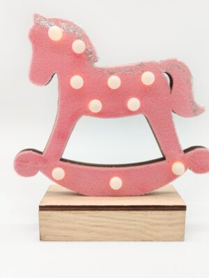 ΧΡΙΣΤΟΥΓΕΝΝΙΑΤΙΚΟ ΔΙΑΚΟΣΜΗΤΙΚΟ ΞΥΛΙΝΟ ΡΟΖ ΑΛΟΓΟ 10 MINI LED ΘΕΡΜΟ ΛΕΥΚΟ ΜΕ ΜΠΑΤΑΤΑΡΙΕΣ 2XAA IP20 170x45x160mm