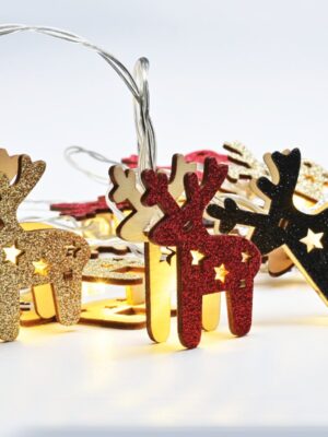 ΔΙΑΚΟΣΜΗΤΙΚΑ ΛΑΜΠΑΚΙΑ ΞΥΛΙΝΑ ΤΑΡΑΝΔΟΣ ΚΟΚΚΙΝΟ & ΜΑΥΡΟ & ΧΡΥΣΟ & ΑΣΗΜΙ 10 LED ΣΕ ΣΕΙΡΑ ΘΕΡΜΟ ΛΕΥΚΟ ΜΠΑΤΑΡΙΕΣ 3xΑΑ ΜΕ ΚΑΛΩΔΙΟ ΔΙΑΦΑΝΟ 300mm IP20 1350mm