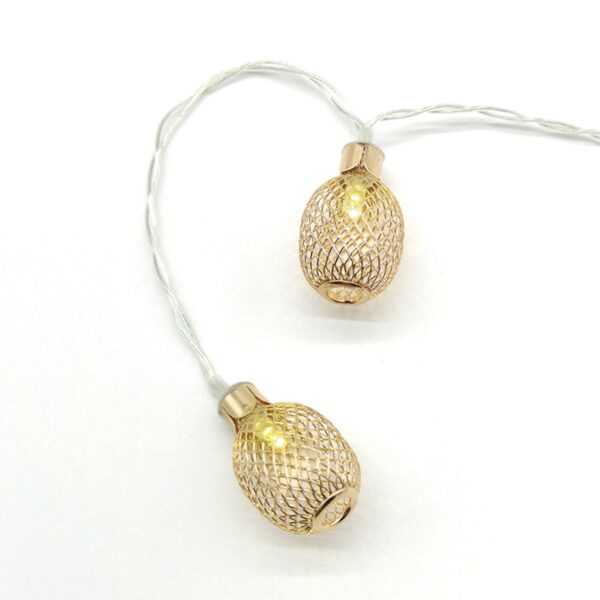 ΔΙΑΚΟΣΜΗΤΙΚΑ ΛΑΜΠΑΚΙΑ ΑΝΑΝΑ ΜΕΤΑΛΛΙΚΟ ΧΡΥΣΟ 10 LED ΣΕ ΣΕΙΡΑ ΘΕΡΜΟ ΛΕΥΚΟ ΜΠΑΤΑΡΙΕΣ 3xΑΑ ΜΕ ΚΑΛΩΔΙΟ ΔΙΑΦΑΝΟ 300mm IP20 1350mm