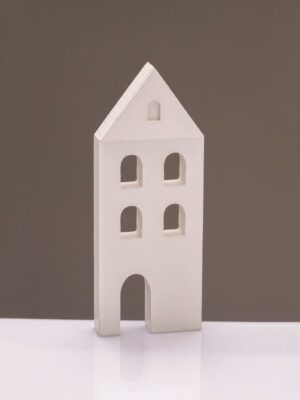 ΧΡΙΣΤΟΥΓΕΝΝΙΑΤΙΚΟ ΔΙΑΚΟΣΜΗΤΙΚΟ ΞΥΛΙΝΟ ΣΠΙΤΙ ΑΣΠΡΟ ΜΟΤΙΦ 70*20*180mm