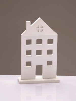 ΧΡΙΣΤΟΥΓΕΝΝΙΑΤΙΚΟ ΔΙΑΚΟΣΜΗΤΙΚΟ ΞΥΛΙΝΟ ΣΠΙΤΙ ΑΣΠΡΟ ΜΕ ΒΑΣΗ ΜΟΤΙΦ 140*50*230mm