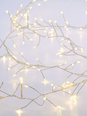 ΛΑΜΠΑΚΙΑ 300 LED ΣΕ ΣΕΙΡΑ 6W ΘΕΡΜΟ ΛΕΥΚΟ ΚΑΟΥΤΣΟΥΚ ΑΝΑ 3mm ΑΝΤΑΠΤΟΡΑ 31VDC ΜΕ 8 ΠΡΟΓΡΑΜΜΑΤΑ & ΚΑΛΩΔΙΟ ΑΣΗΜΙ ΧΑΛΚΟΥ IP44 3mm