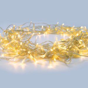 ΛΑΜΠΑΚΙΑ 50 LED ΣΕ ΣΕΙΡΑ ΘΕΡΜΟ ΛΕΥΚΟ ΣΤΑΘΕΡΟ ΚΑΟΥΤΣΟΥΚ ΜΕ ΜΠΑΤΑΡΙΕΣ 2xΑΑ & ΚΑΛΩΔΙΟ ΔΙΑΦΑΝΟ 300mm  IP20 4900mm