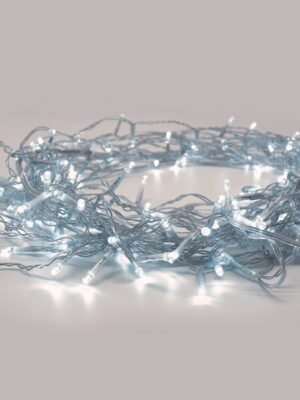 ΛΑΜΠΑΚΙΑ 50 LED ΣΕ ΣΕΙΡΑ ΨΥΧΡΟ ΛΕΥΚΟ ΣΤΑΘΕΡΟ ΚΑΟΥΤΣΟΥΚ ΜΕ ΜΠΑΤΑΡΙΕΣ 2xΑΑ & ΚΑΛΩΔΙΟ ΔΙΑΦΑΝΟ 300mm  IP20 4900mm