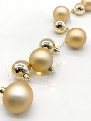 ΛΑΜΠΑΚΙΑ ΔΙΑΚΟΣΜΗΤΙΚΑ ΣΧΕΔΙΟ ΧΡΙΣΤΟΥΓΕΝΝΙΑΤΙΚΕΣ ΜΠΑΛΕΣ ΧΡΩΜΙΟ & ΑΣΗΜΙ 40 80 LED ΘΕΡΜΟ ΛΕΥΚΟ ΚΑΛΩΔΙΟ ΧΑΛΚΟΥ ΚΑΙ ΜΠΑΤΑΡΙΑ 3xAA IP20 2m+300mm