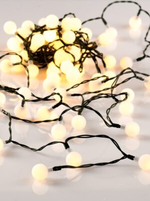 ΔΙΑΚΟΣΜΗΤΙΚΑ ΛΑΜΠΑΚΙΑ ΣΤΡΟΓΓΥΛΑ ΠΛΑΣΤΙΚΑ 80 LED ΣΕ ΣΕΙΡΑ 100mm ΘΕΡΜΟ ΛΕΥΚΟ ΜΕ ΑΝΤΑΠΤΟΡΑ 4.5V & ΔΥΝΑΤΟΤΗΤΑ ΕΠΕΚΤΑΣΗΣ MAX 3 ΜΕ ΠΡΟΓΡΑΜΜΑ IP44 8mm