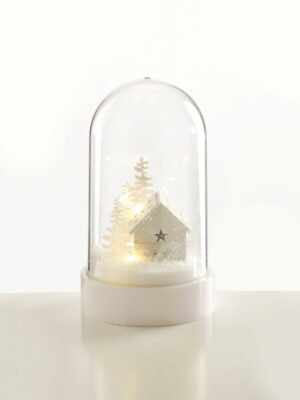 ΚΑΛΥΜΜΑ ΧΙΟΝΙΣΜΕΝΟΥ ΣΠΙΤΙΟΥ ΠΛΑΣΤΙΚΟ ΣΕ ΣΧΗΜΑ ΜΠΑΛΑΣ 10 MINI LED ΜΕ ΜΠΑΤΑΡΙΕΣ 3xΑΑ IP20 Φ110x190mm