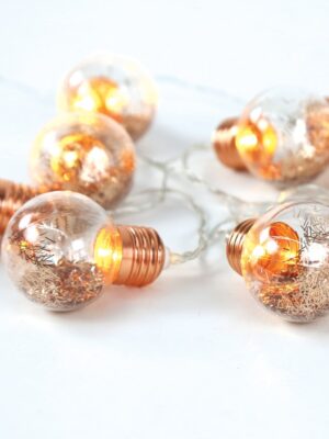 ΔΙΑΚΟΣΜΗΤΙΚΑ ΛΑΜΠΑΚΙΑ ΧΑΛΚΙΝΑ ΓΥΑΛΙΝΑ 10 LED ΣΕ ΣΕΙΡΑ ΘΕΡΜΟ ΛΕΥΚΟ ΜΠΑΤΑΡΙΕΣ 2xΑΑ ΜΕ ΚΑΛΩΔΙΟ ΔΙΑΦΑΝΟ 300mm IP20 1350mm