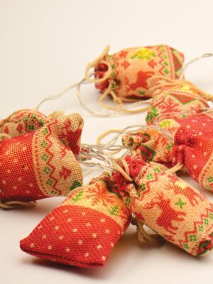 ΧΡΙΣΤΟΥΓΕΝΝΙΑΤΙΚΑ ΔΙΑΚΟΣΜΗΤΙΚΑ ΛΑΜΠΑΚΙΑ ΣΕ ΣΧΗΜΑ ΤΣΟΥΒΑΛΙΟΥ ΚΟΚΚΙΝΟ 10 LED ΣΕ ΣΕΙΡΑ ΘΕΡΜΟ ΛΕΥΚΟ ΜΠΑΤΑΡΙΕΣ 2xΑΑ IP20 ΜΕ ΚΑΛΩΔΙΟ ΔΙΑΦΑΝΟ 150mm IP20 1350mm