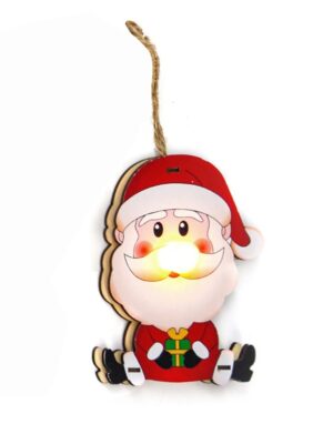 ΧΡΙΣΤΟΥΓΕΝΝΙΑΤΙΚΟΣ ΔΙΑΚΟΣΜΗΤΙΚΟΣ ΞΥΛΙΝΟΣ ΑΓΙΟΣ ΒΑΣΙΛΗΣ 1 LED ΘΕΡΜΟ ΛΕΥΚΟ ΜΕ ΜΠΑΤΑΤΑΡΙΕΣ 1xCR2032 IP20 70Χ230x10mm