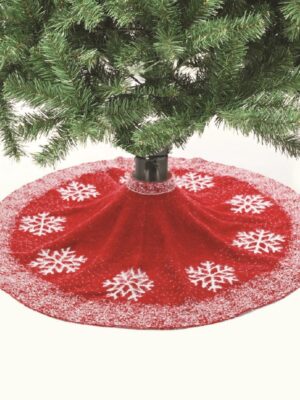 ΔΙΑΚΟΣΜΗΤΙΚΟ ΧΡΙΣΤΟΥΓΕΝΝΙΑΤΙΚΟΥ ΔΕΝΤΡΟΥ ΠΟΔΙΑ ΜΕ ΚΟΚΚΙΝΕΣ ΝΙΦΑΔΕΣ 1200mm