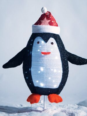 ΧΡΙΣΤΟΥΓΕΝΝΙΑΤΙΚΟΣ ΠΙΓΚΟΥΙΝΟΣ 40 LED ΨΥΧΡΟ ΛΕΥΚΟ ΜΕΤΑΛΛΙΚΟ & ΠΑΝΙΝΟ ΜΕ ΜΠΑΤΑΡΙΕΣ 3xΑΑ & ΧΡΟΝΟΔΙΑΚΟΠΤΗΣ 670x670x370 IP44