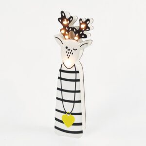 ΧΡΙΣΤΟΥΓΕΝΝΙΑΤΙΚΟΣ ΔΙΑΚΟΣΜΗΤΙΚΟΣ ΞΥΛΙΝΟΣ ΤΑΡΑΝΔΟΣ 6 LED ΘΕΡΜΟ ΛΕΥΚΟ ΜΕ ΜΠΑΤΑΤΑΡΙΕΣ 2XAΑA IP20 80x30x295mm