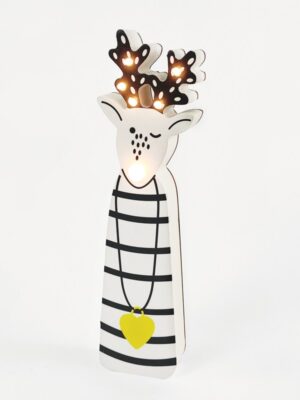 ΧΡΙΣΤΟΥΓΕΝΝΙΑΤΙΚΟΣ ΔΙΑΚΟΣΜΗΤΙΚΟΣ ΞΥΛΙΝΟΣ ΤΑΡΑΝΔΟΣ 6 LED ΘΕΡΜΟ ΛΕΥΚΟ ΜΕ ΜΠΑΤΑΤΑΡΙΕΣ 2XAΑA IP20 80x30x295mm