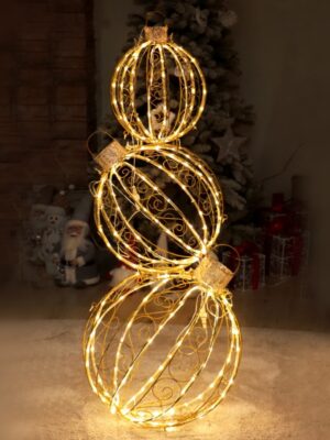 ΧΡΙΣΤΟΥΓΕΝΝΙΑΤΙΚΟ ΔΙΑΚΟΣΜΗΤΙΚΟ 3 ΣΕΤ ΜΠΑΛΕΣ 262 LED ΣΕ ΣΕΙΡΑ ΘΕΡΜΟ ΛΕΥΚΟ ΣΤΑΘΕΡΑ & FLASH ΜΕ ΑΝΤΑΠΤΟΡΑ 4,35VDC & ΚΑΛΩΔΙΟ ΧΑΛΚΟΥ 5m 510x510x1300mm