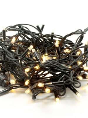 ΛΑΜΠΑΚΙΑ 100 LED ΣΕ ΣΕΙΡΑ ΘΕΡΜΟ ΛΕΥΚΟ ΚΑΟΥΤΣΟΥΚ ΑΝΑ 10mm ΑΝΤΑΠΤΟΡΑ 31VDC ΜΕ ΔΥΝΑΤΟΤΗΤΑ ΕΠΕΚΤΑΣΗΣ MAX 20 ΣΕΤ & ΚΑΛΩΔΙΟ ΠΡΑΣΙΝΟ 10m IP44