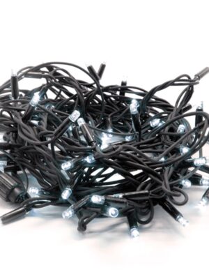 ΛΑΜΠΑΚΙΑ 100 LED ΣΕ ΣΕΙΡΑ FLASH ΨΥΧΡΟ ΛΕΥΚΟ ΚΑΟΥΤΣΟΥΚ ΑΝΑ 100m ΜΕ ΔΥΝΑΤΟΤΗΤΑ ΕΠΕΚΤΑΣΗΣ MAX 20 & ΚΑΛΩΔΙΟ 1.5m IP44 10mm